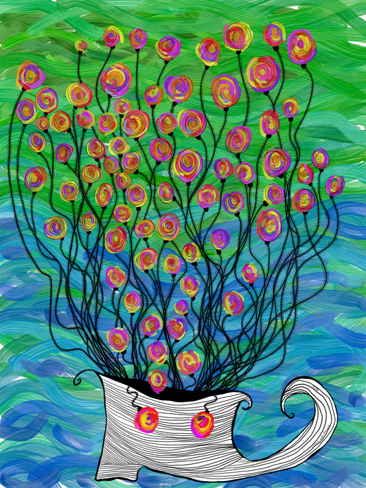 Walking with Flowers